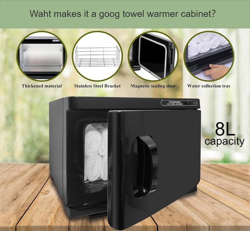 Hot Towel Warmer, Professional Towel Warmer, Hot Towel Cabinet with 8L Capacity, Professional Towel Warmer Cabinet for Facial Towels, Middle Towel Warmer for Salon and SPA Use