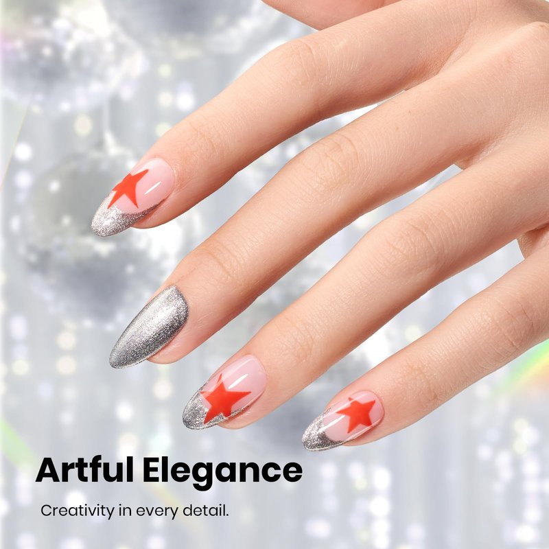 Beetles Pearl Gel Nail Polish - 15ml Stay Shining Silver Moonlight Gel Polish White Sliver Sparkle Thread Effect Nail Art Uv Led Home Salon Long-Lasting Soak-Off Nail Gel Gift for Women
