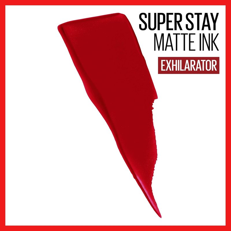 Maybelline Super Stay Matte Ink Liquid Lipstick - Long Lasting High Impact Color | 16H Wear, Ruby Red & Cardinal Red