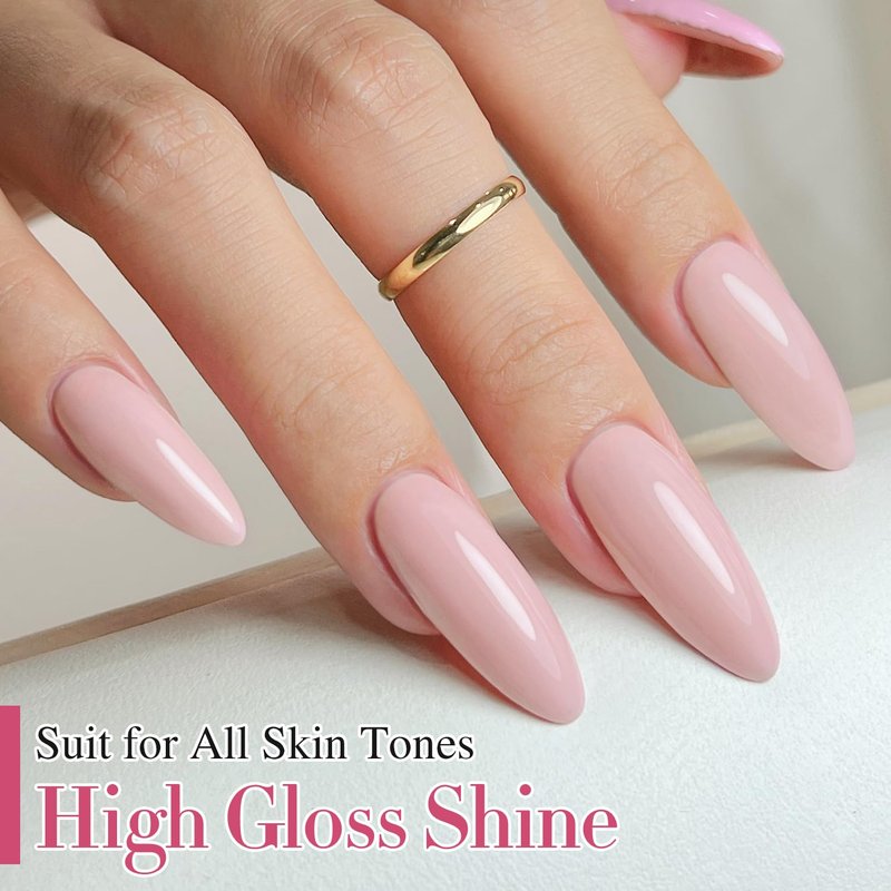 Double Rhythm 15ML Gel Nail Polish Pure Sheer Same Color Same Bottle Soak Off Gel Polish Art Manicure Salon DIY at Home for Women (Baby Pink-A1334)