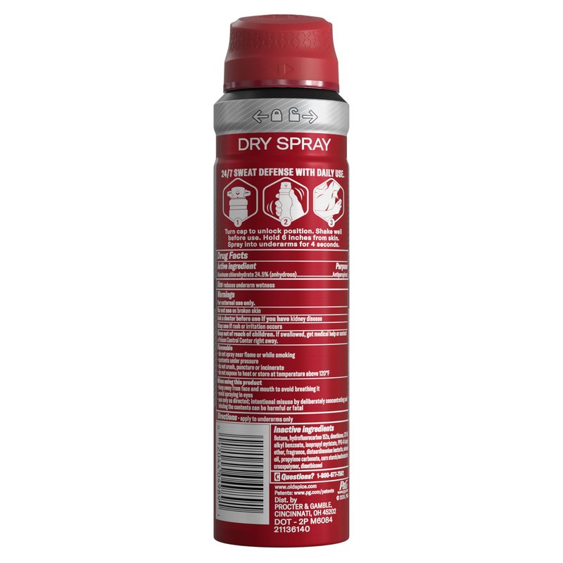 Old Spice Dry Spray Antiperspirant Deodorant for Men, 24/7 Sweat & Odor Protection, 24/7 Sweat Defense & Lasting Freshness, Swagger with Cedarwood Scent, 4.3 oz (Pack of 3)