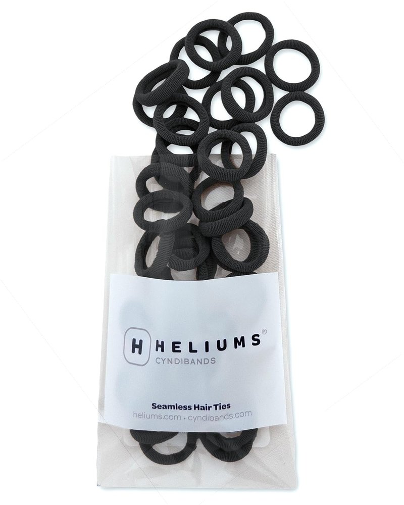 Extra Small Hair Ties No Damage | Black Mini 0.7 Inch Soft Seamless Bands for Kids - 40 Count