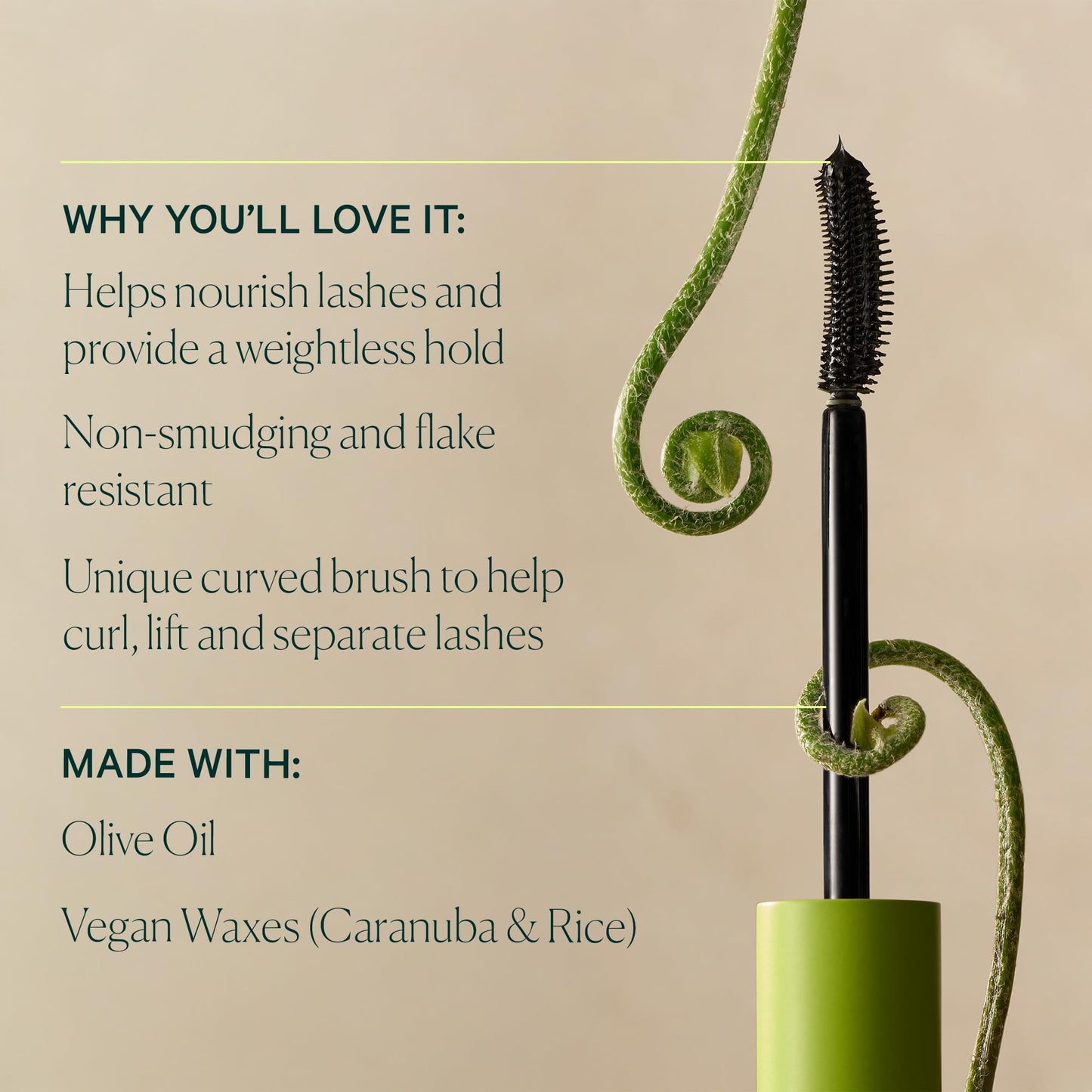 Well People Expressionist Curling Mascara, Curved Brush and Weightless Formula Lift, Separate and Nourish Lashes with Olive and Jojoba Oils, Smudge-Resistant, Clump- and Flake-Free, Black