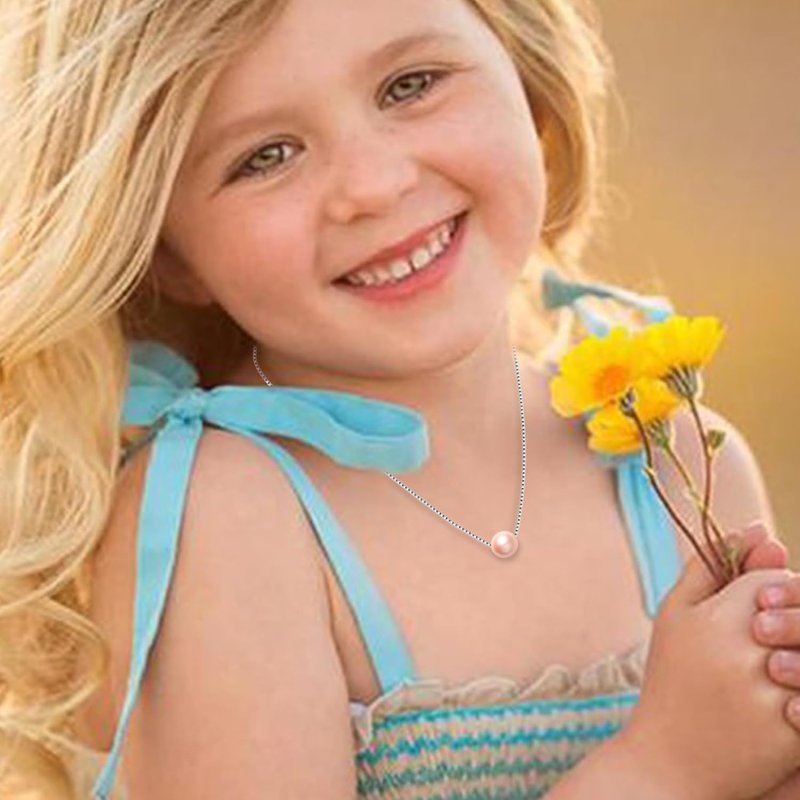 Sereney Sterling Silver Pearl Necklace - Elegant Birthday Gift for Girls & Women | Perfect for Ages 7-60