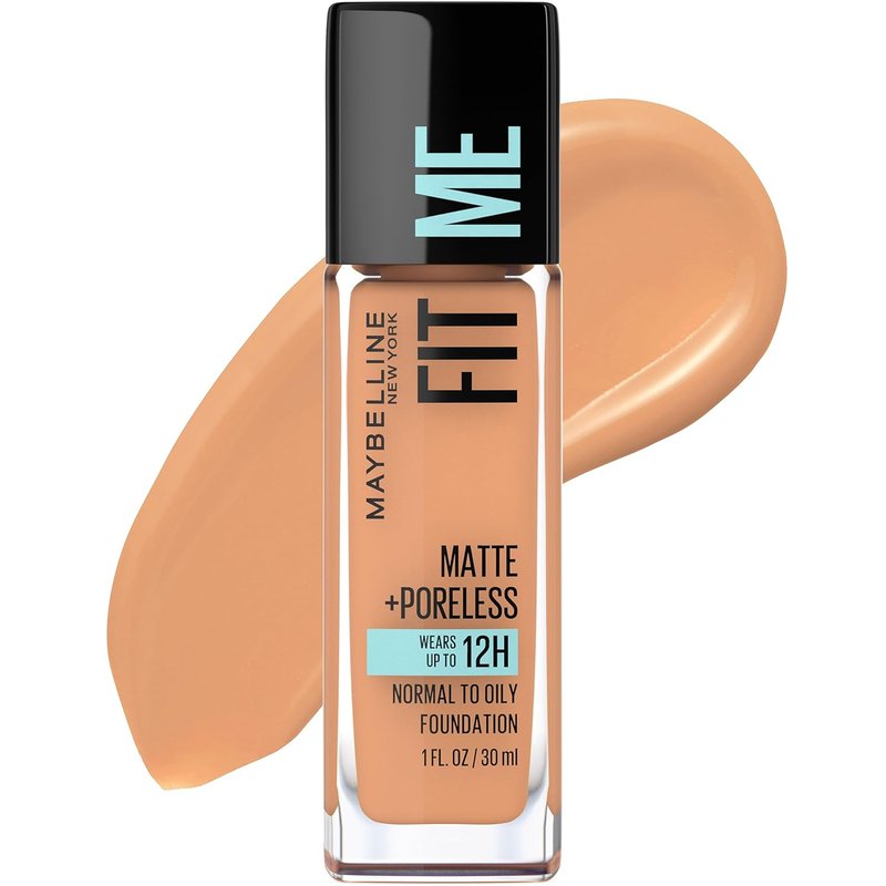 Maybelline Fit Me Matte + Poreless Foundation - Oil-Free, Warm Honey, 1 Count