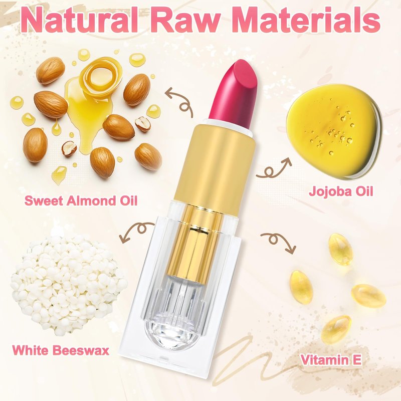 JUYRLE Lipstick Making Kit- 47Pcs DIY Matte Velvet Lipstick Set, Lip Gloss Kit, Make Your Own Lip Stain Kit with Beeswax Long-Lasting Quick-Drying Non-Stick Cup Lip Makeup Gift Kit for Women Beginner
