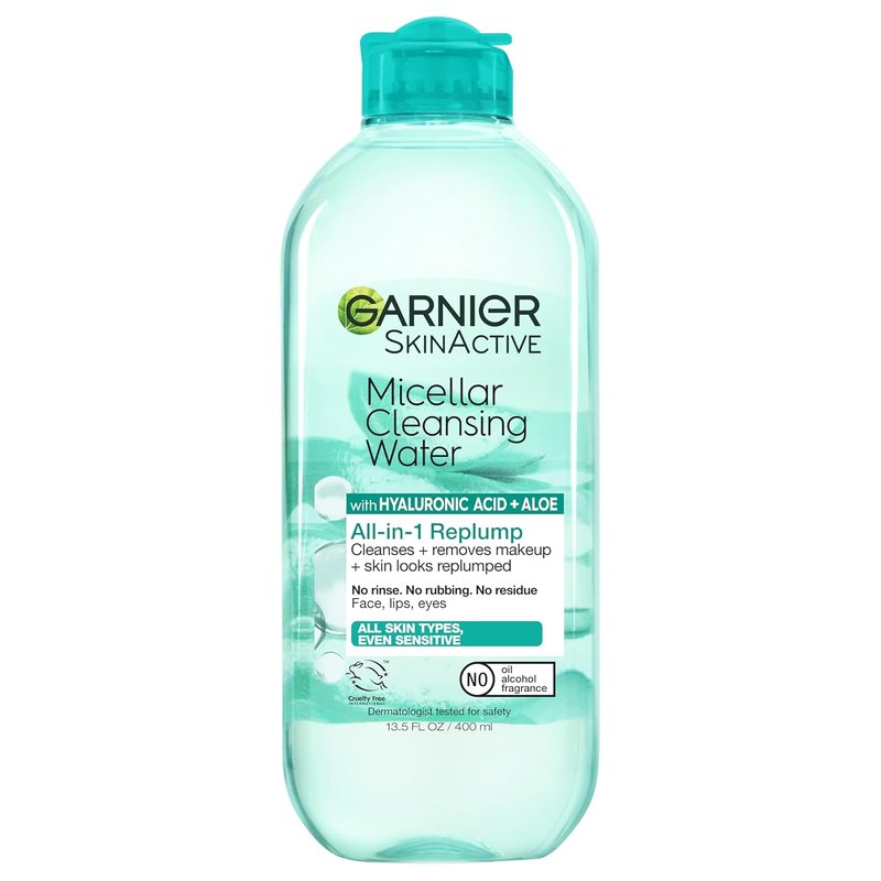 Garnier Micellar Water - Hydrating Facial Cleanser & Makeup Remover with Hyaluronic Acid | 13.5 Fl Oz (400mL)