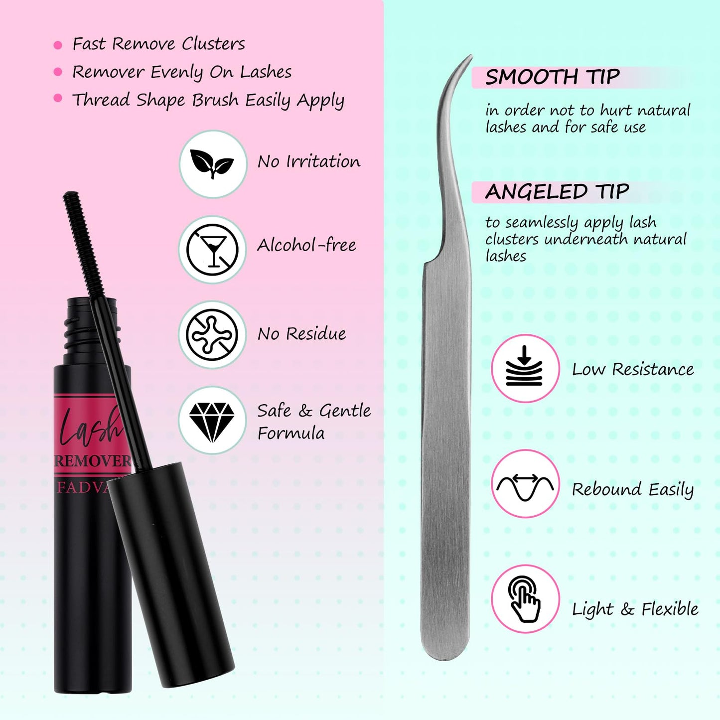 Wispy Lash Extension Kit 238Pcs Lash Clusters Kit Eyelash Extensions 9-16MM Individual Lashes Extensions with Bond and Seal Remover Tweezers DIY at Home by FADVAN (80D, 0.07D, 9-16mm)