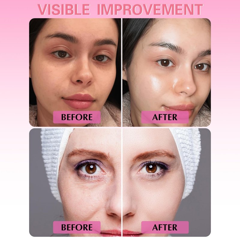 Josmon Collagen Night Wrapping Mask for Glowing Skin, Collagen Overnight Wrapping Peel Off Facial Mask for Elasticity Hydration, Reduce Sagging Dullness, 2.53 fl.oz, Pink(Brush Included)