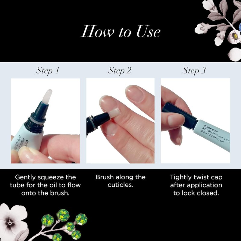 Quick Slip Cuticle Oil - Revitalizing Treatment with Biotin & Horsetail Extract | Fast-Drying Nail Care