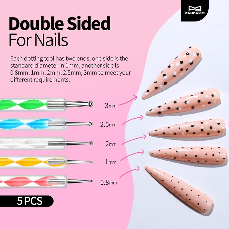 Nail Art Brushes Set - 11PCS Professional Nail Design Tools with Stand & Dotting Tools | Perfect for Creative Nail Painting