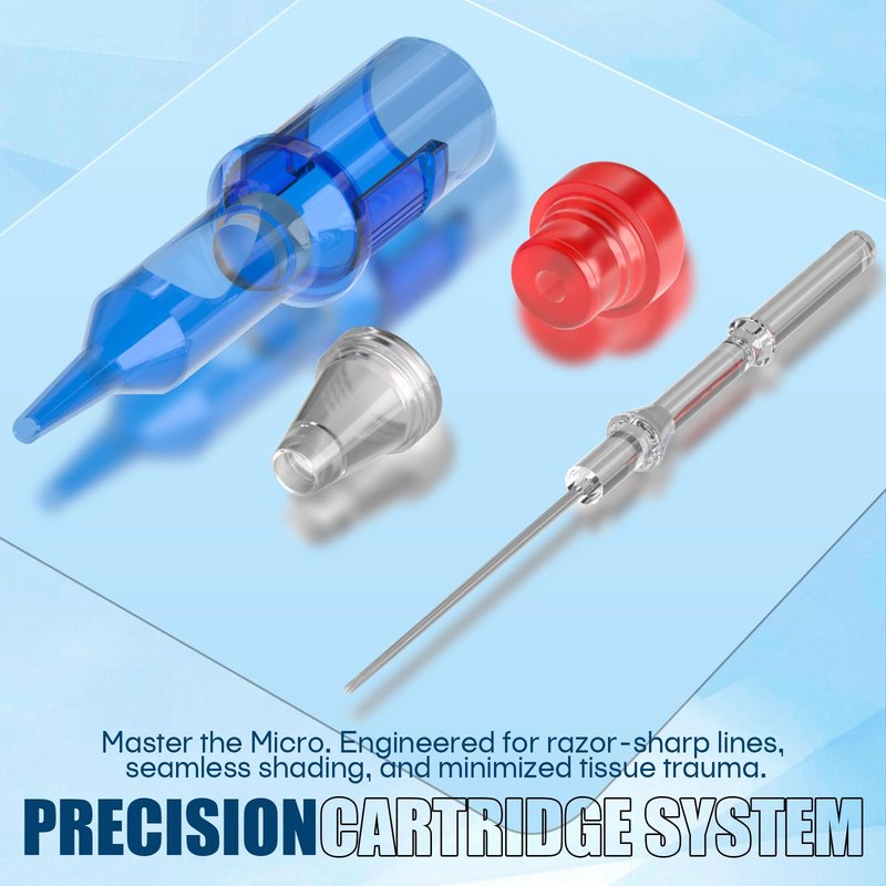 Poseidon V3 Tattoo Cartridge Needles 50PCS Mixed Size Steriled Needles with Membrane Safety Cartridges Round Liner Mixed 3RL 5RL 7RL 9RL 11RL (50pcs #12 Standard RL)