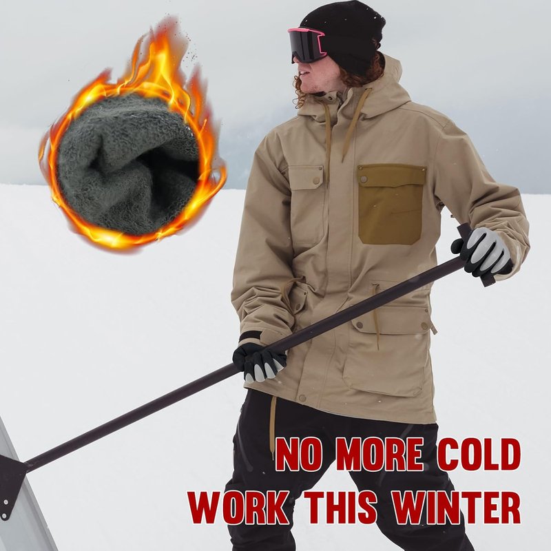 AIGEVTURE Waterproof Winter Work Gloves - Insulated Thermal Liner for Superior Grip | XX Large