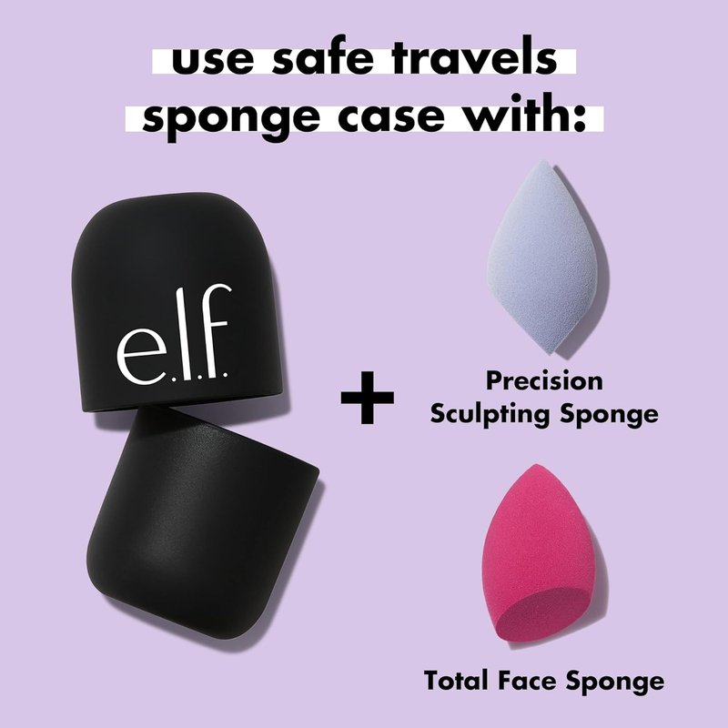 e.l.f. Safe Travels Sponge Case - Durable Silicone Holder for On-The-Go Beauty | Vegan & Cruelty-Free
