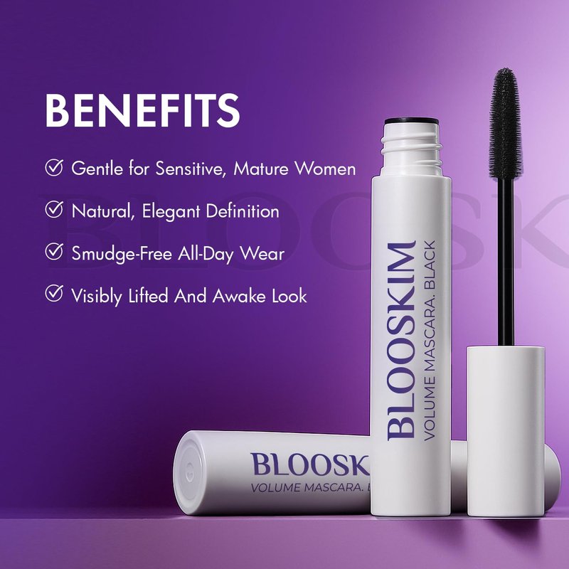 Prime Lash Mascara by Black | Hypoallergenic Non-Clumping Formula for Mature Women 60+ - 5.5g