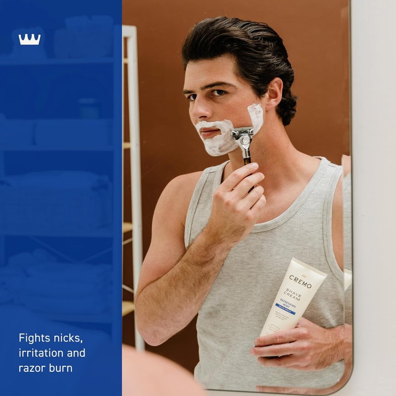 Cremo Cooling Shave Cream - Soothing Formula for Smooth Shave | 6 fl oz