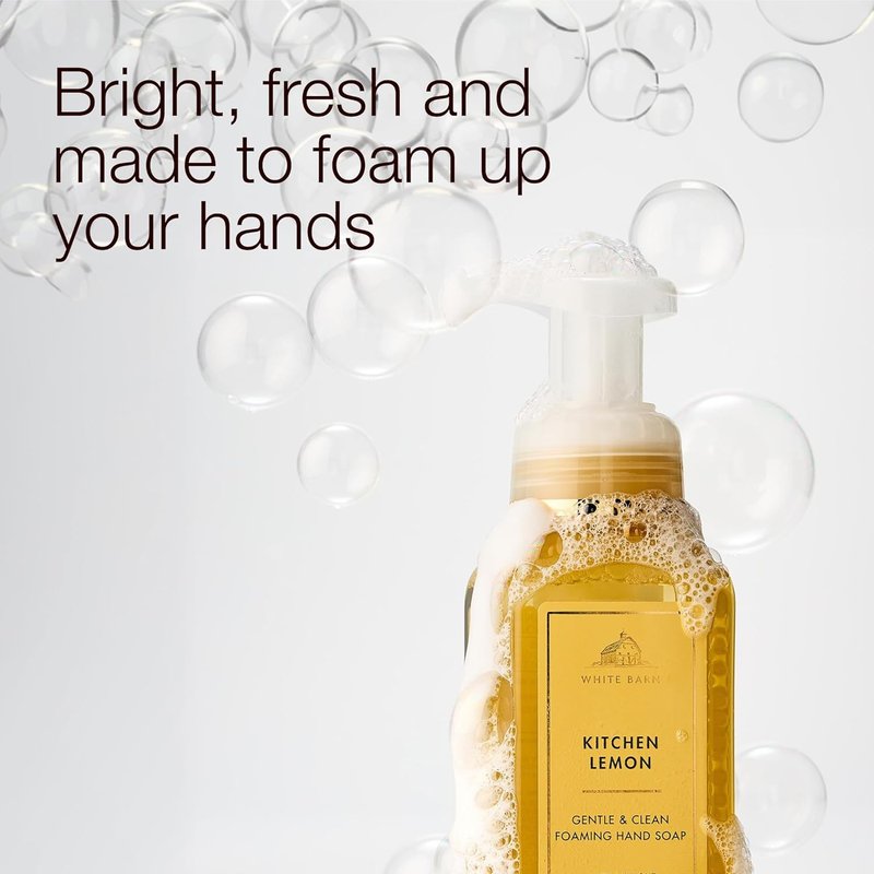 Bath & Body Works Foaming Hand Soap - Gentle Germ-Cleansing Formula - 3-Pack Lemon Scent