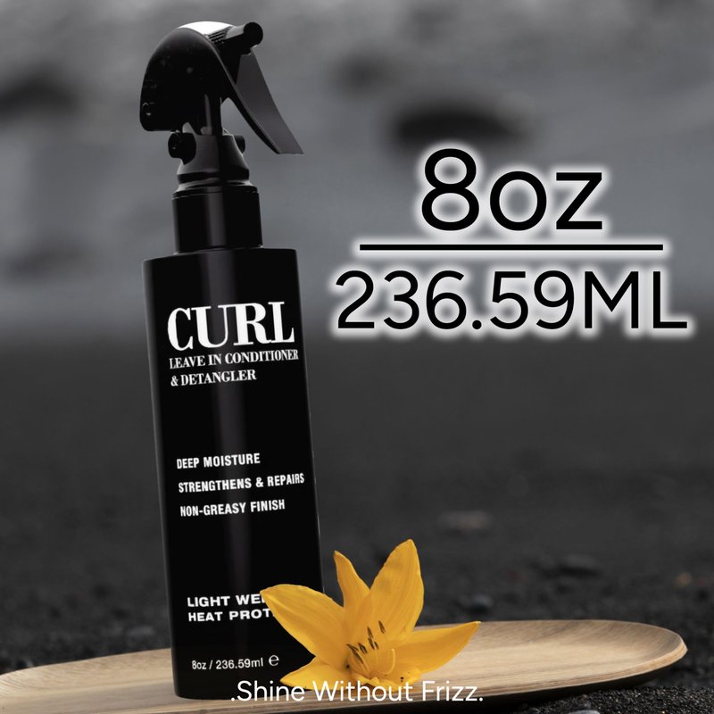 Pacinos Curl Leave In Conditioner and Detangler - Hydrating Curl Conditioner for Daily Use - Provides Frizz Control and Natural Shine - 8 oz