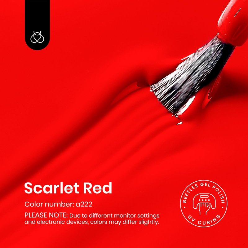 Beetles Red Gel Nail Polish Set 3Pcs 15ml – Cherry Red Soak Off UV/LED Gel, Long-Lasting High Gloss & Holiday Nail Colors, Salon Quality DIY Nails at Home