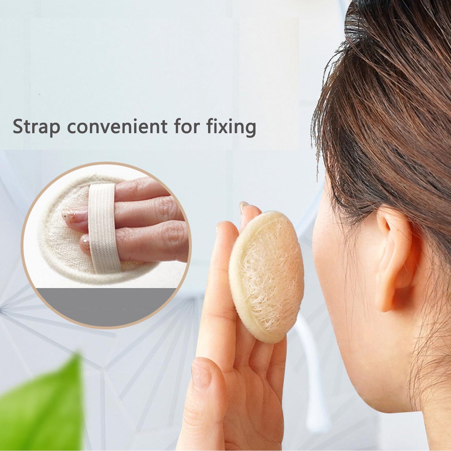 ArrErr 6 Pack Exfoliating Facial Sponge Natural Loofah Face Scrubber Exfoliating Facial Cleansing Pads Exfoliator Face Sponge Dead Skin Remover for Daily Cleaning and Makeup Pores Blackheads Removal