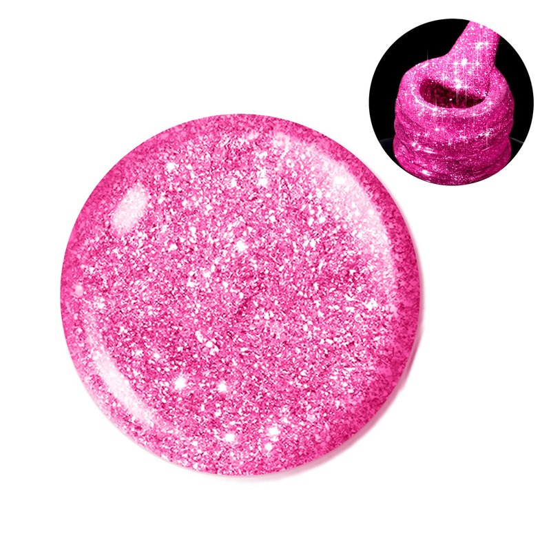 Beetles Glitter Gel Nail Polish - Hot Pink Reflective Diamond Color | 15ML Soak Off UV Nail Art for DIY Manicure