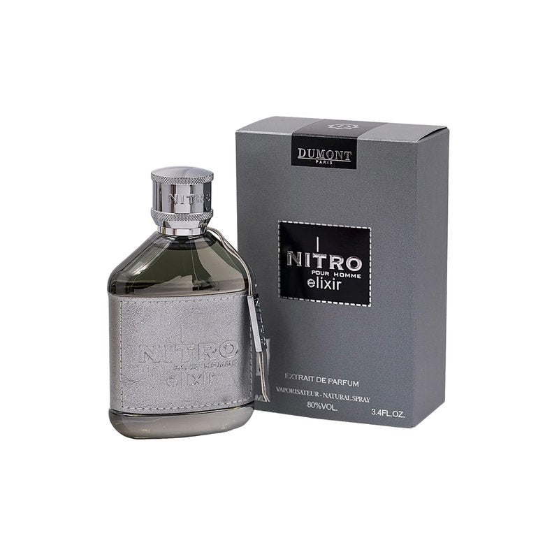 Dumont Nitro Red Intensely and Nitro Elixir Combo | Extrait de Parfum for Men women | Long Lasting Luxury Scent (3.4 Fl Oz Each)