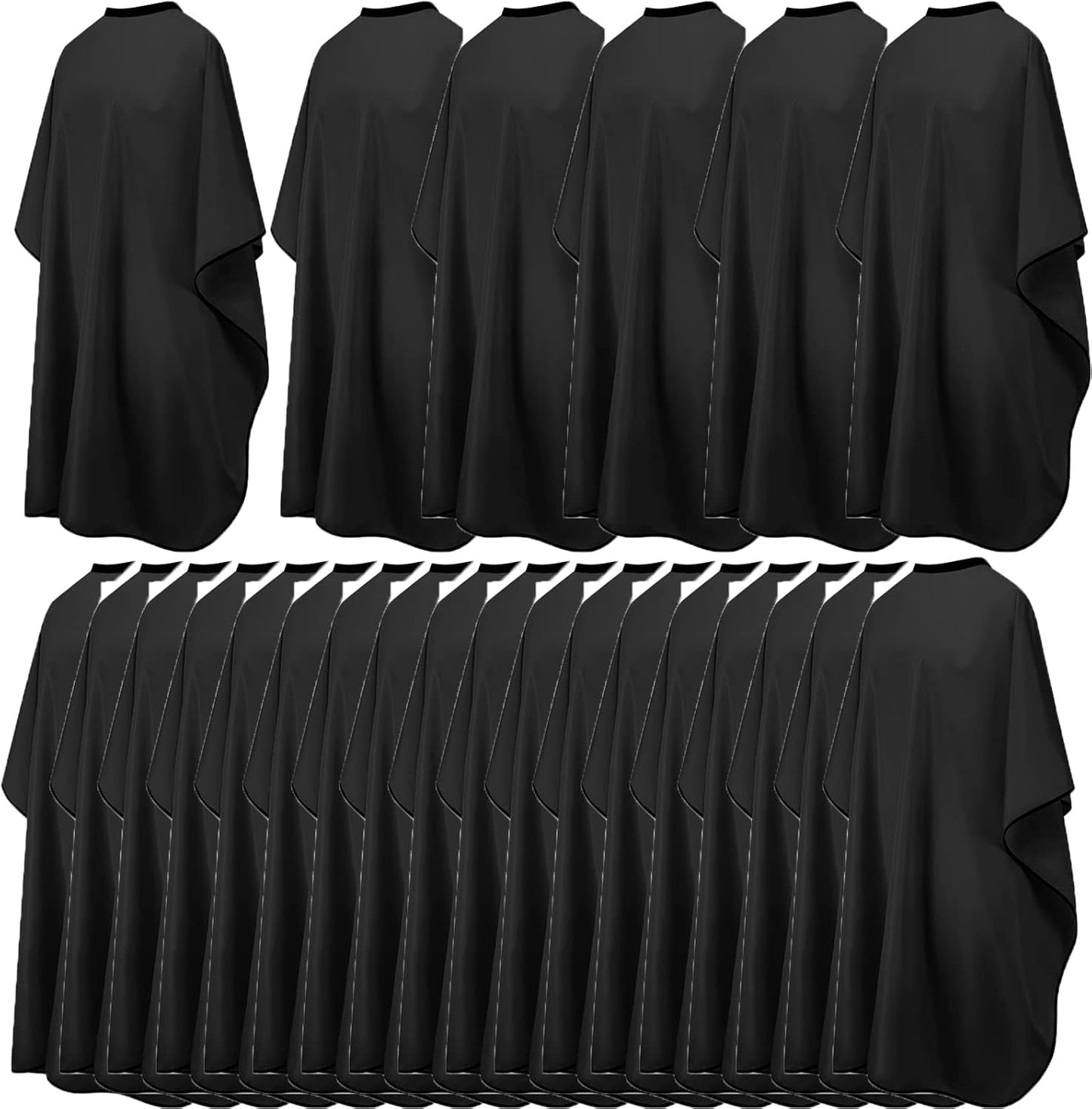 Waterproof Hair Salon Cape - Unisex Black Barber Cutting Cape with Snap Closure | Hair Coloring & Styling