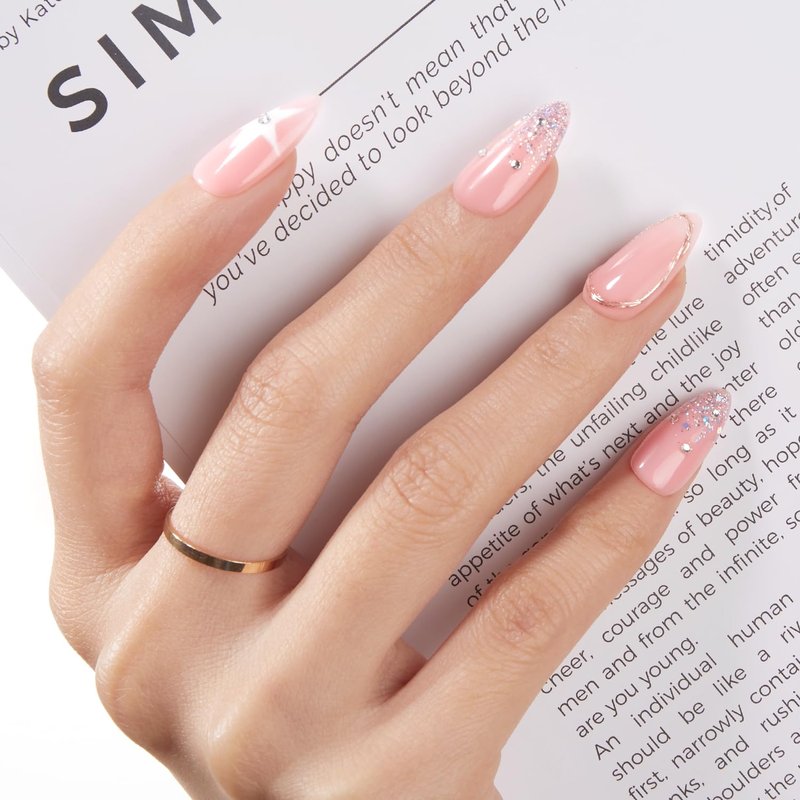 Builder Nail Gel - 8-in-One Peachy Pink Rubber Base Polish | LED Cured Extension Strengthener for DIY Salon