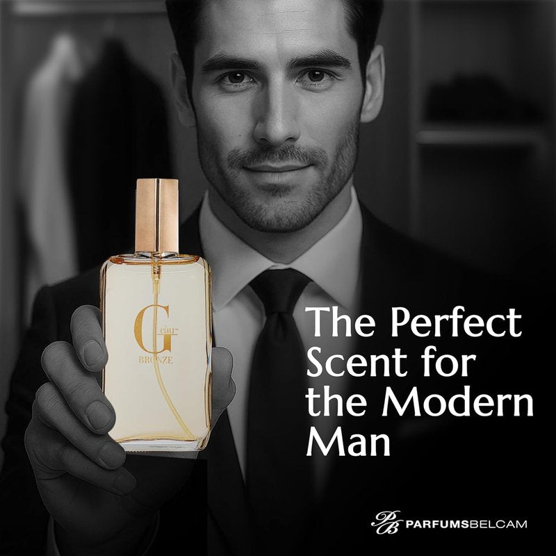PB ParfumsBelcam G eàu Bronze Eau de Toilette Spray Perfume for Men – 3.4 Fl Oz Affordable Long Lasting Cologne, Aquatic Woody Fragrance with Citrus, Lavender, Rosemary & Patchouli for All Day Use