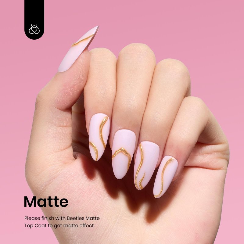 Beetles Pink Gel Polish - Barely Pink 15ML/0.51Fl Oz, Light Pink Gel Nail Polish, Soak Off UV LED Lamp Nail Art, Long-Lasting Manicure Salon DIY Home Bright Summer Nails