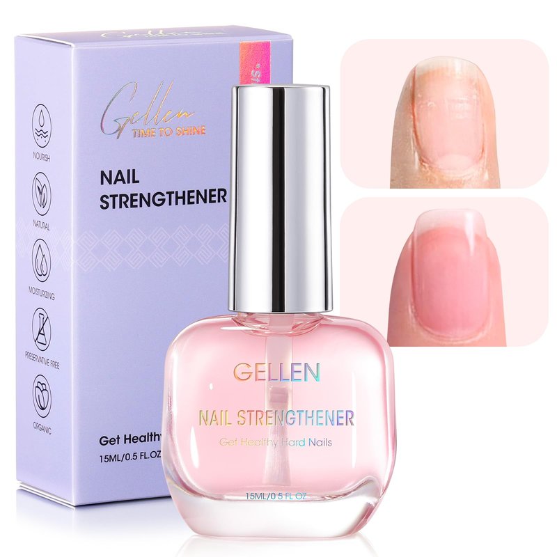 GELLEN Nail Strengthener, 8-In-1 Nail Repair Serum Growth for Thin Brittle Damaged Nails, Non Polish, Air Dry Clear Nail Growth Care, Keratin Calcium Formula, Cherry Blossom Scent