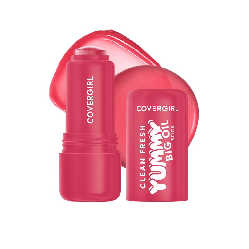 COVERGIRL Clean Fresh Yummy Big Oil Stick, Flavored Lip Oil, Dewy Finish, Non-Greasy - 160 Honey, I Glow (Sheer Dusty Rose)