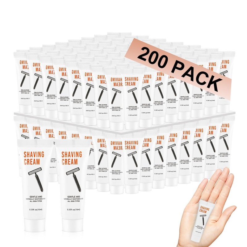 Shaving Cream Bulk Travel | 200 Disposable 10ml Packs - Jasmine Scented