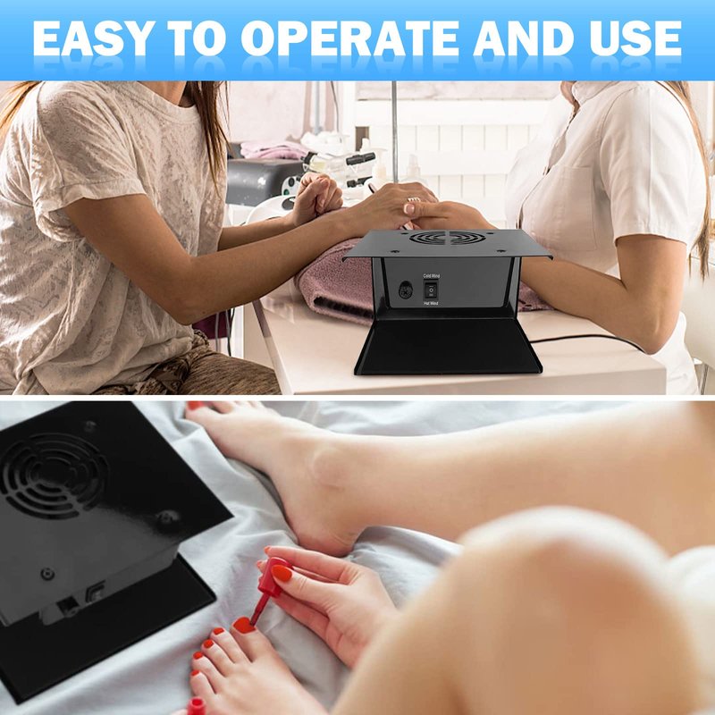GGAIFbp Nail Dryer Fan for Regular Polish 110V 300W Professional Nail Drying Fan with Hot and Cool Air for Hands and Feet Salon Air Nail Dryer Blower Fan for Manicure Salon and Home Use