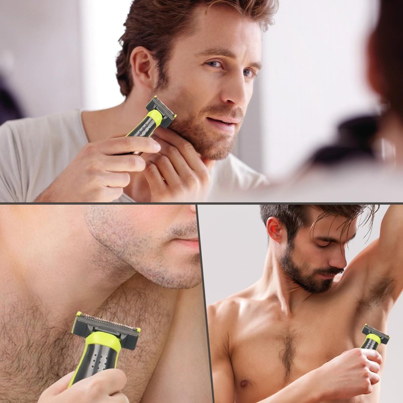 NSXAYIWE Beard Trimmer for Men, Rechargeable Face & Body Hair Trimmer, Washable Mens Electric Razors for Shaving Face, Beard, Mustache Trimmer, Double Sided Tooth Razors for Teen Boys