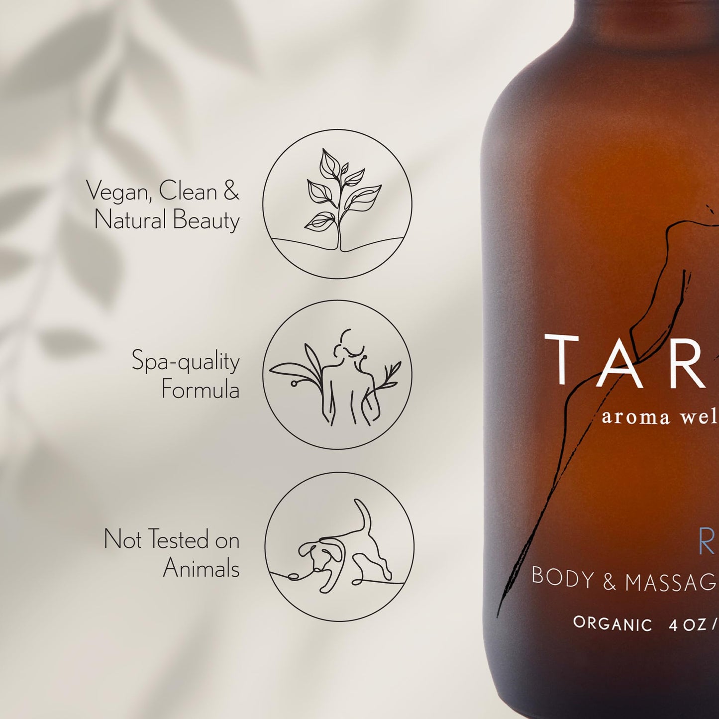 TARA Spa Therapy Rest Body & Massage Oil – Premium Organic Oil for Deep Relaxation & Rest, 100% Pure Essential Oils, Lavender, Chamomile & Sandalwood, 4 oz