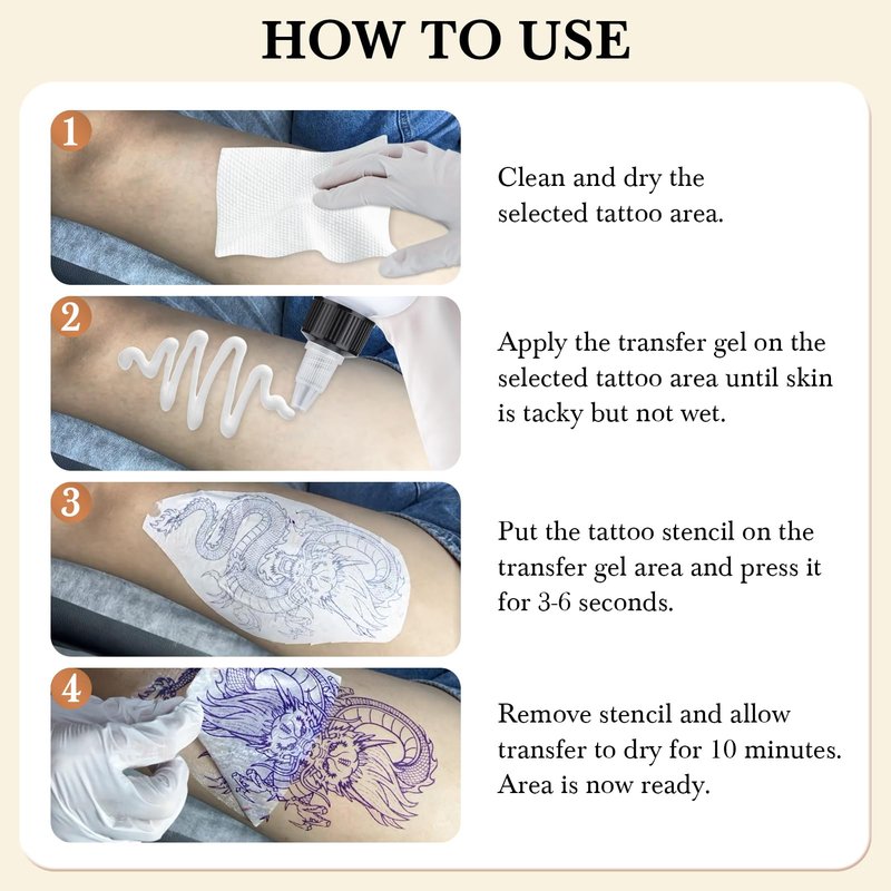 Pjordo Tattoo Stencil Transfer Gel Solution : for Transfer Stickers Paper, Tattoo Supplies Accessories for Tattoo Artists & Beginners