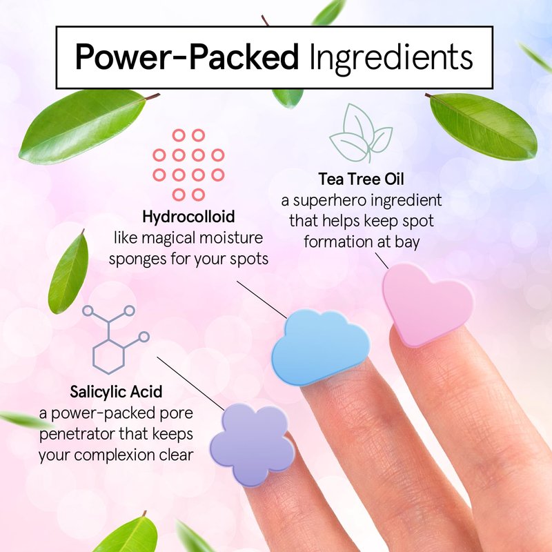 grace & stella Award Winning Pore Strip - Pimple Patches for Face - Hydrocolloid Acne Patches - Absorbs Zits, Reduces Redness - Cute Patches Dermatologist-Tested, Vegan