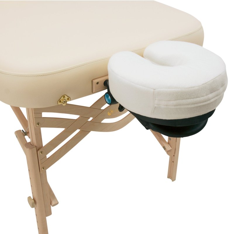 EarthLite Massage Face Cradle Cushion Memory Foam - Massage Table & Massage Chair Headrest Pillow w/Washable Fleece Cover, White