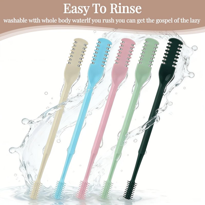 KTBKGV 2-in-1 Nasal Hair Cutter, Double Sided Nose Hair Cutter, Portable 360° Rotating Manual Nose Hair Trimmer for Men and Women (Multicolor-5PCS)
