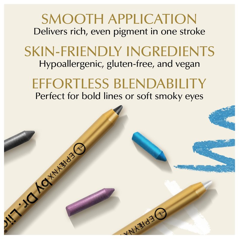 EPILYNX Eyeliner Pencil - Long Lasting Smudge Proof & Waterproof Eyeliner Pencil - Eye Liner Pencils - Hypoallergenic, Vegan, Gluten-Free Eye Pencil - Blackest Black, 1.2ml