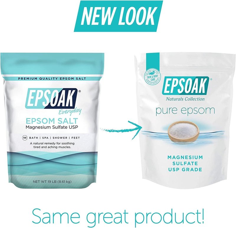 Epsoak Epsom Salt - 10 lb Unscented Magnesium Sulfate USP | Resealable Bag, Made in USA, Cruelty-Free