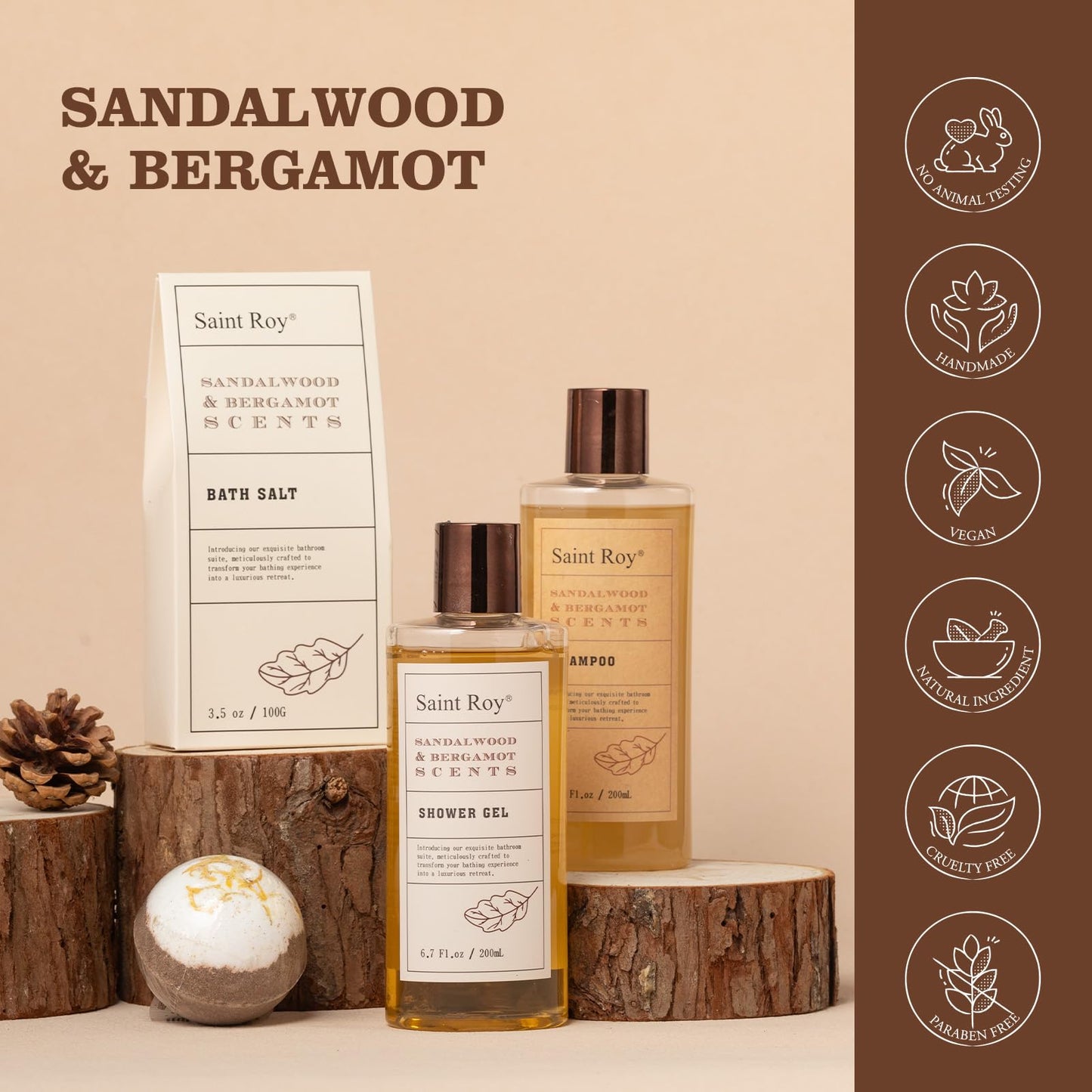 Fathers Day Gifts for Men Dad Birthday Gifts Spa Kit Cedar & Bergamot Scents Bath Gift Set and Shower Gift Bath and Body Gift Basket Set Mans Gift Bath Spa Kit Spa Baskets, Home Spa Care Men Gift set