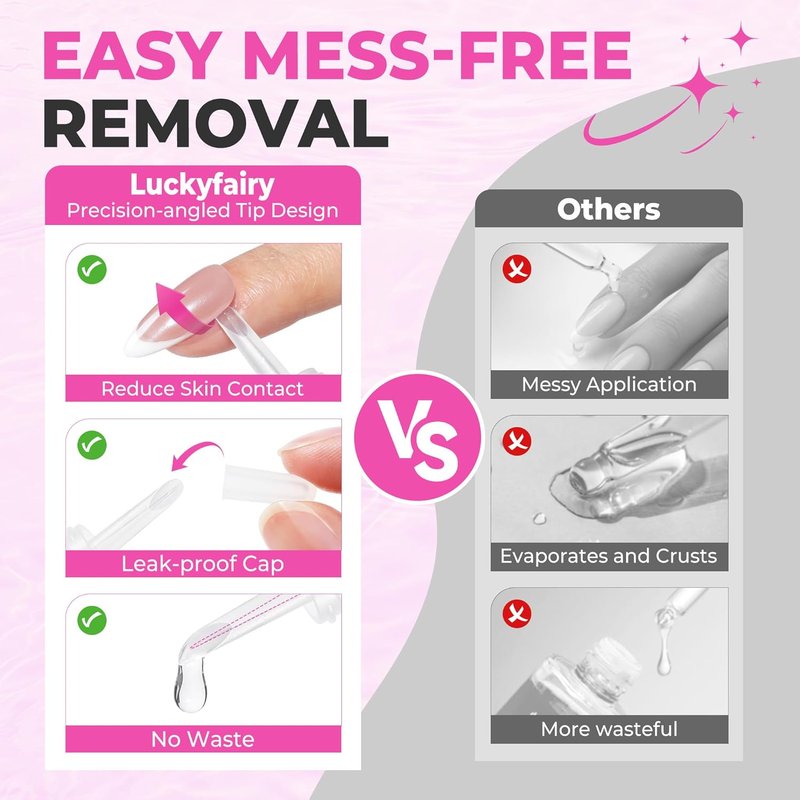 Nail Glue Remover - Acetone-Free 15ml for Press-On Nails | Gentle & Quick Removal