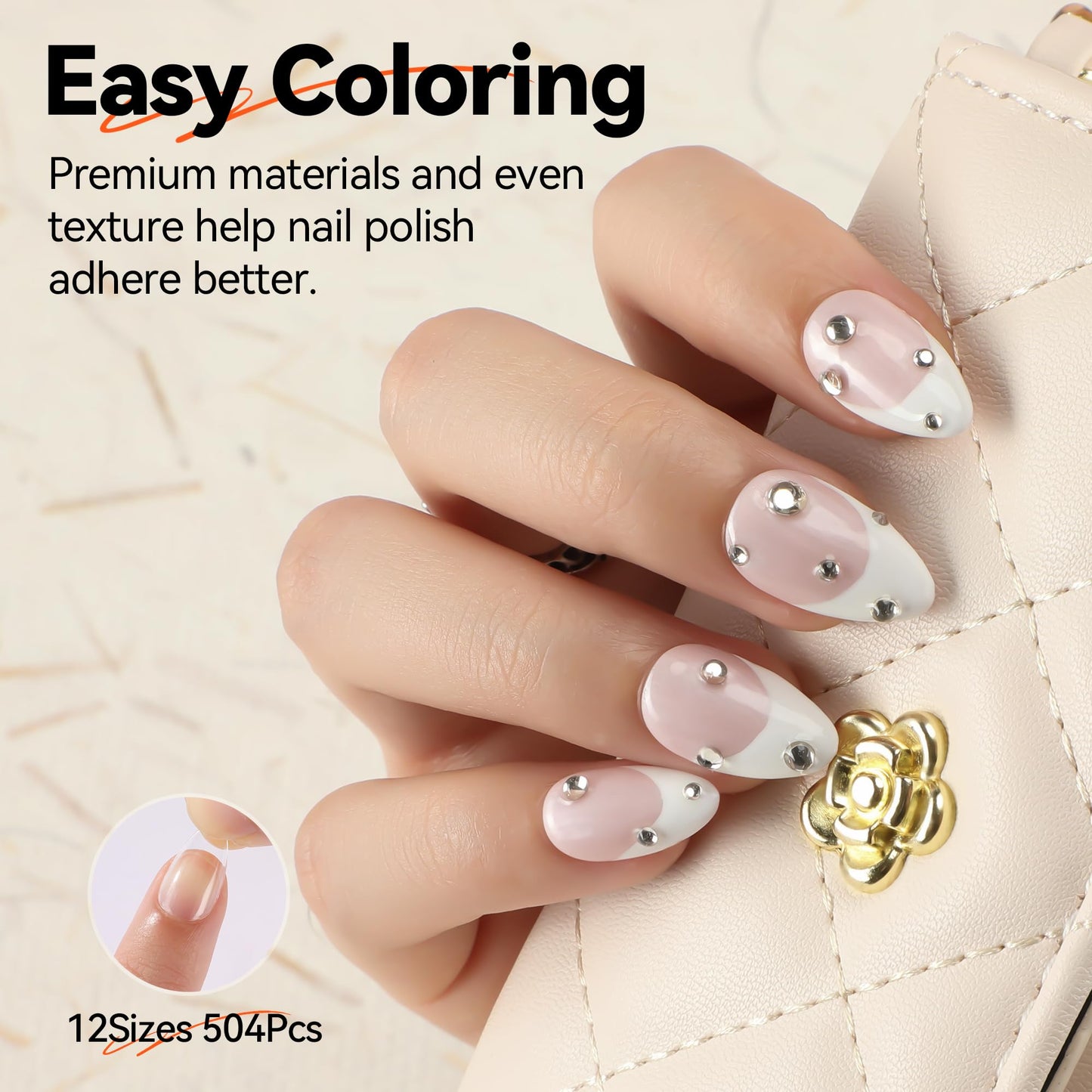 UNA GELLA Short Almond Gel Nail Tips, 504pcs Pre-shape Short Almond Nail Tips 12 Sizes Press on Nails Soft Gel Acrylic Clear Fake Full Cover for Nails Extension Home DIY Salon