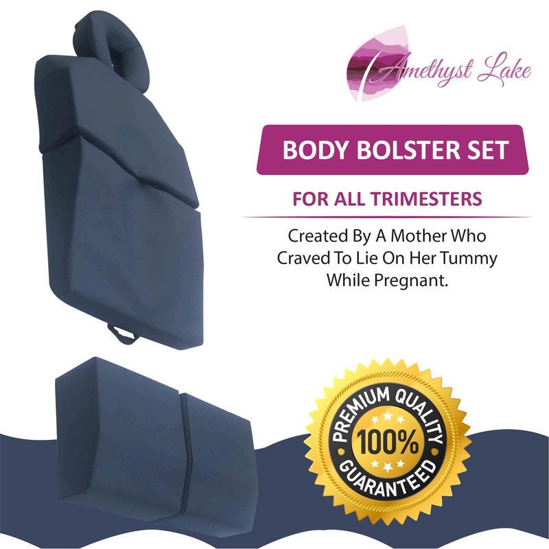 Amethyst Lake Pregnancy Massage Cushion, Prenatal Bolster Full Body Relaxing, Prenatal Pregnancy Positioning System, Ideal Cushion to Release Lower Back Pain.