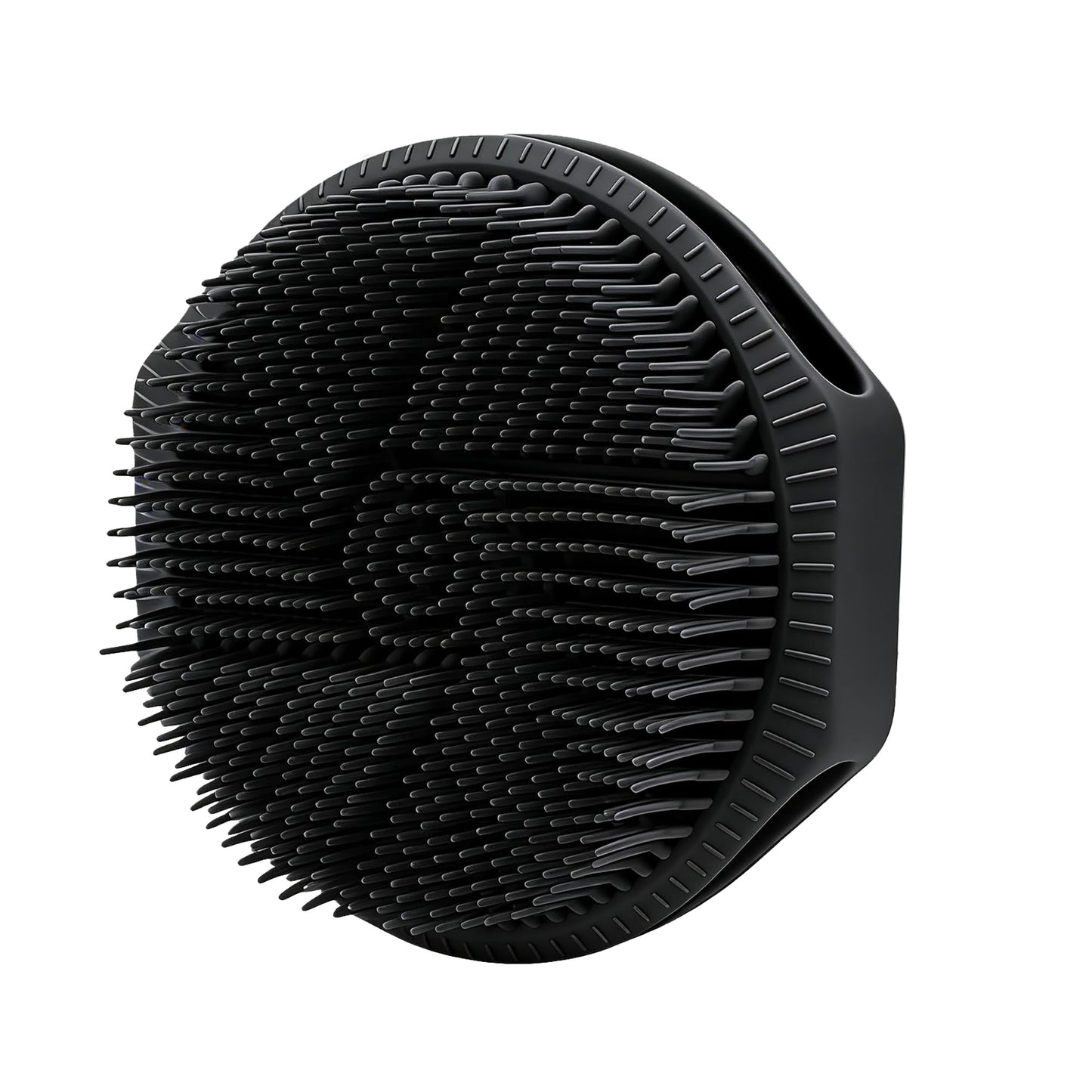 PeaKalo Silicone Body Scrubber for Men Women, Dual-Sided Bath Brushes Gentle Exfoliating Body Scrubber Scalp Massager for Deep Cleansing, Soft Silicone Loofah Body Washing Brushes (Black)