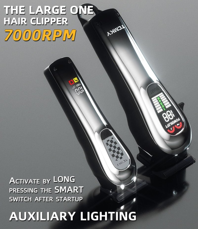 Professional Hair Clippers for Men - Cordless Trimmer Set with Beard Shaver | Rechargeable, Ergonomic Design