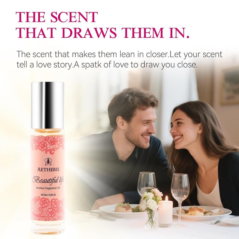 AETHERIS Pheromone Perfume for Women, Floral Fragrance, Feminine Scent, Roller Ball Design, A long-lasting suitable for both daily and date use.