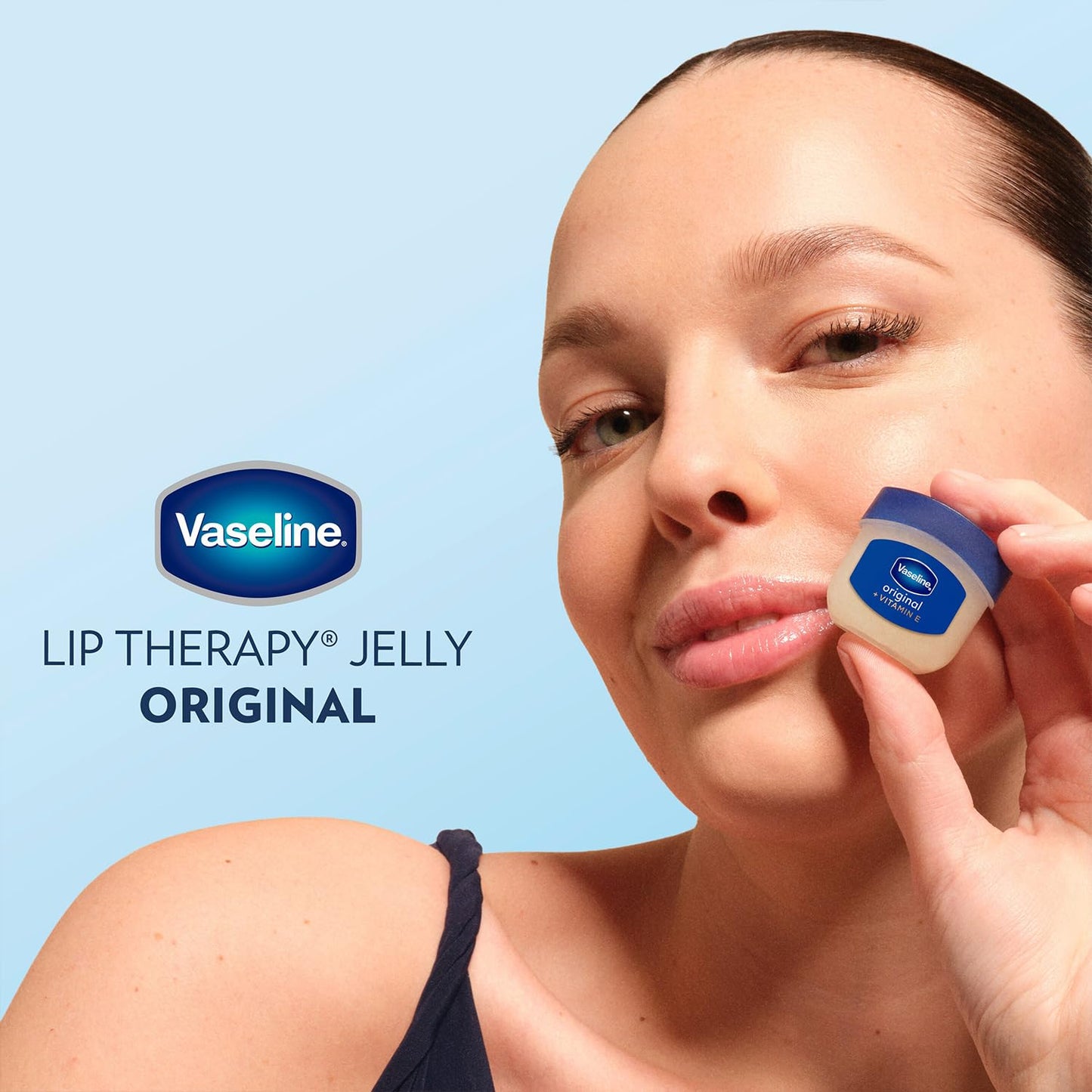 Vaseline Lip Therapy Original + Vitamin E, Mini 2-Packs (6 Jars) – Fragrance-Free Lip Balm, Moisturizer for Soft, Smooth & Glossy Lips, 0.25 Oz Ea